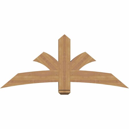 Ekena Millwork Davenport Timber Gable Bracket, Western Red Cedar, 60"W x 25"H x 5 1/2"D x 5 1/2"F, 10/12 Pitch GBW060X25X0606DAV00SWR